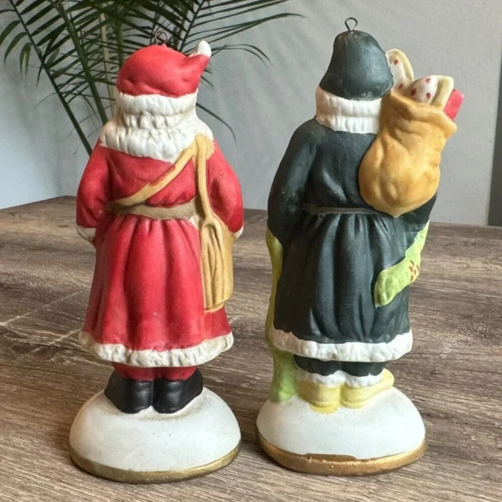 Set of 2, Around The World Collection of Santa Claus Figurine's.